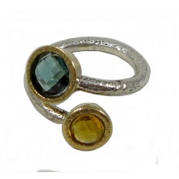 Anello 2 pietre